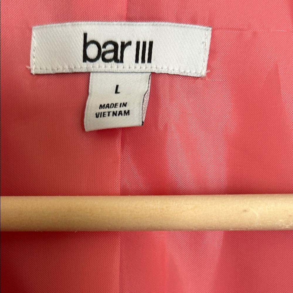 Bar III Coral Double-Breasted Blazer with Gold Buttons - Picture 2 of 4